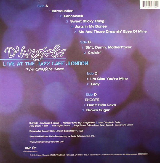 D'Angelo - Live At The Jazz Cafe London - Vinyl LP Record