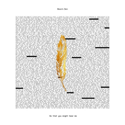 Bear's Den - So That You Might Hear Me - {vinyl LP}