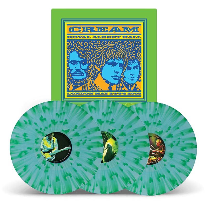Cream - Live Royal Albert Hall London May 2-3-5-6 2005 (20th Anniversary Edition) - Blue &  green Splatter {vinyl LP}