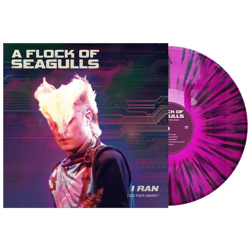 Flock of Seagulls - I Ran - So Far Away - Purple & Black Splatter -{vinyl LP}