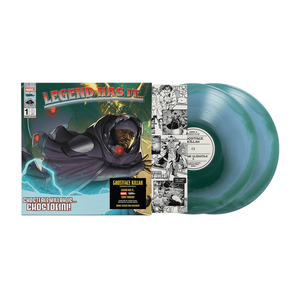 Ghostface Killah - Supreme Clientele 2 - Marvel Blue & Green Swirl  {vinyl LP}