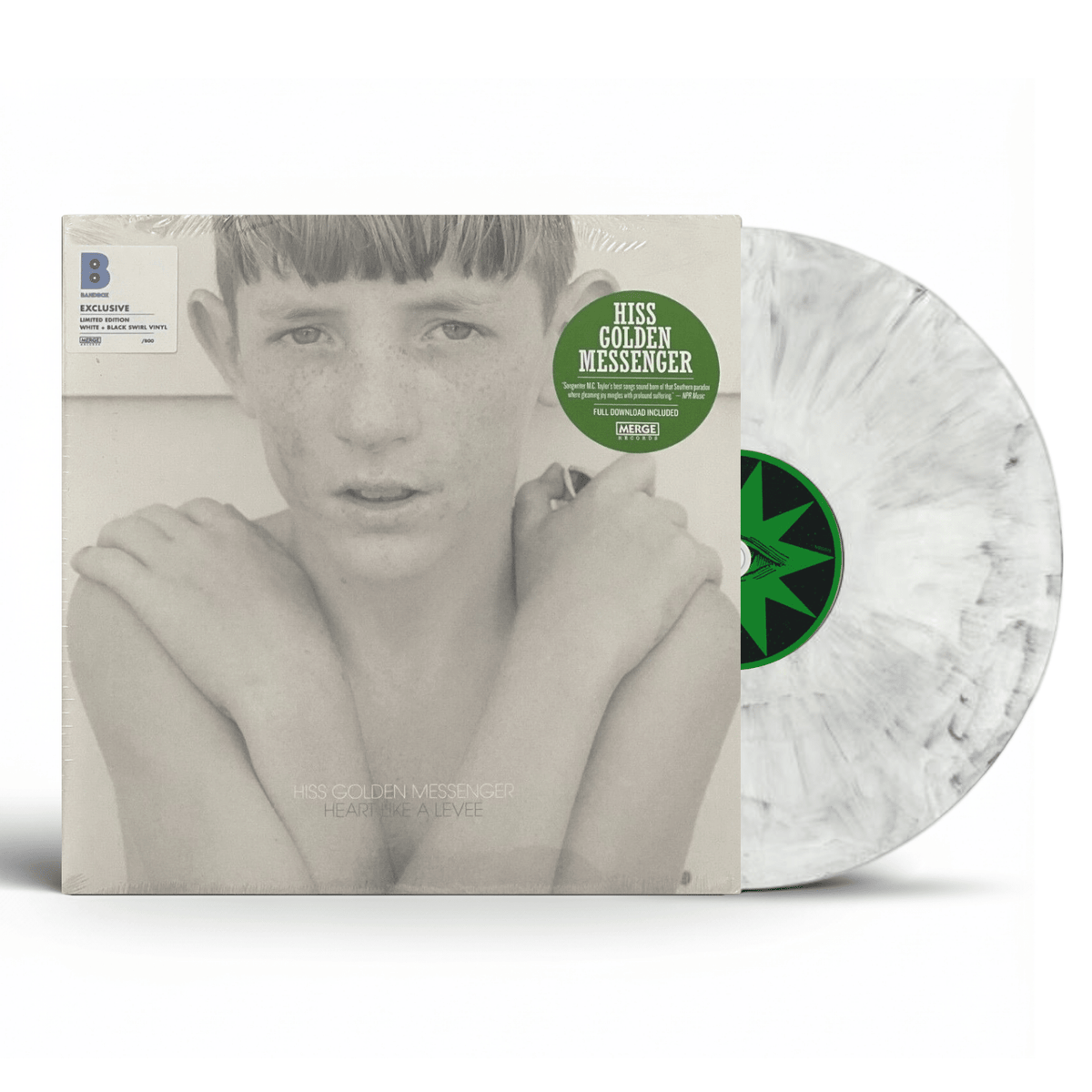 Hiss Golden Messenger - Heart Like A Levee - Gray & Black Marble  {vinyl LP}