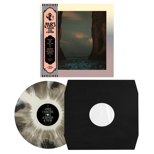 M83 - I Wrote You A Letter - Black & White Swirl {vinyl LP} + OBI strip