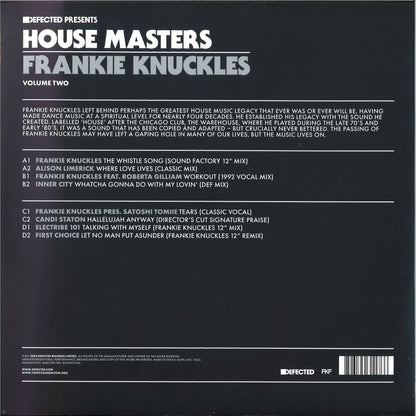 Various Artists - Defected Presents House Masters: Frankie Knuckles Volume Two - {vinyl LP}