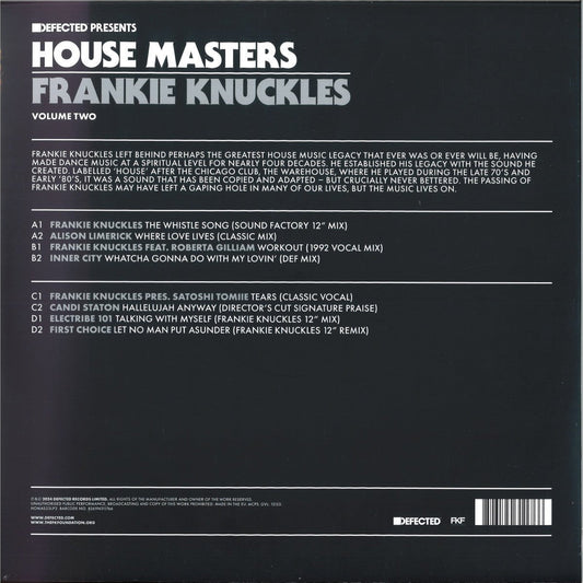 Various Artists - Defected Presents House Masters: Frankie Knuckles Volume Two - {vinyl LP}